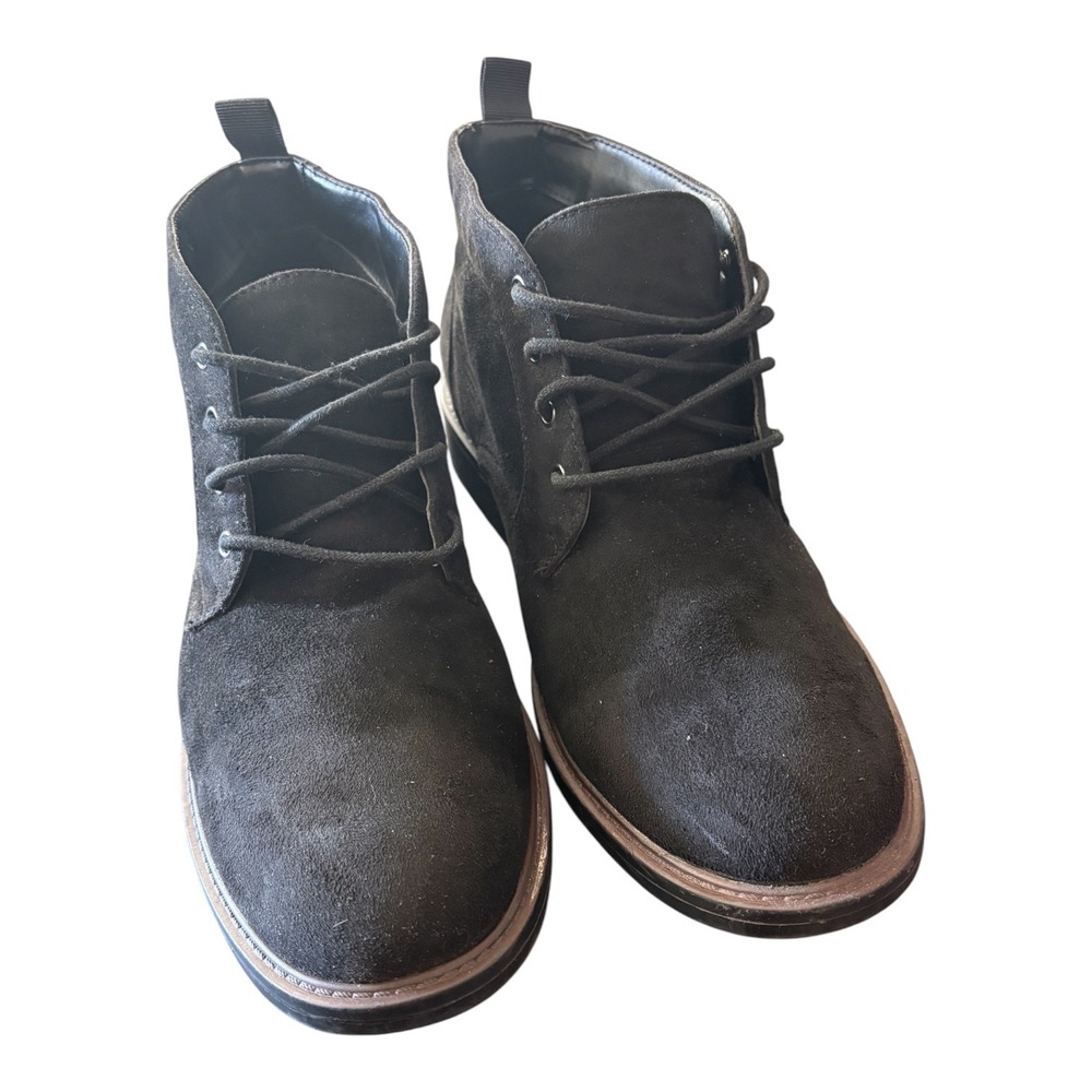 Alfani Aiden Mens Black Faux Suede Chukka Lace Up Ankle Boots Size 12M